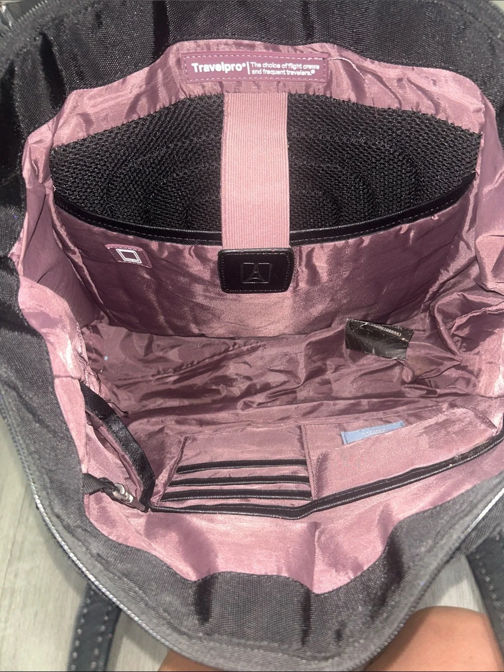 Travel Pro Pathways Laptop Luggage Tote - Black with Purple